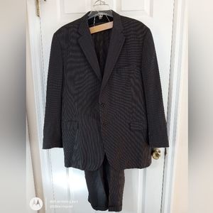 Vintage Burberrys' London 2 Button 100% Wool Pin Striped Suit 48L  44x32